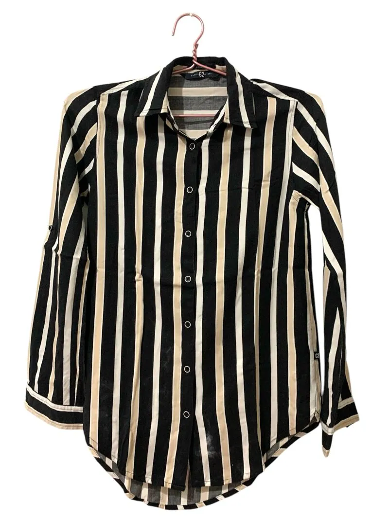COLORBOX Casual Shirt Wanita white black photo 1