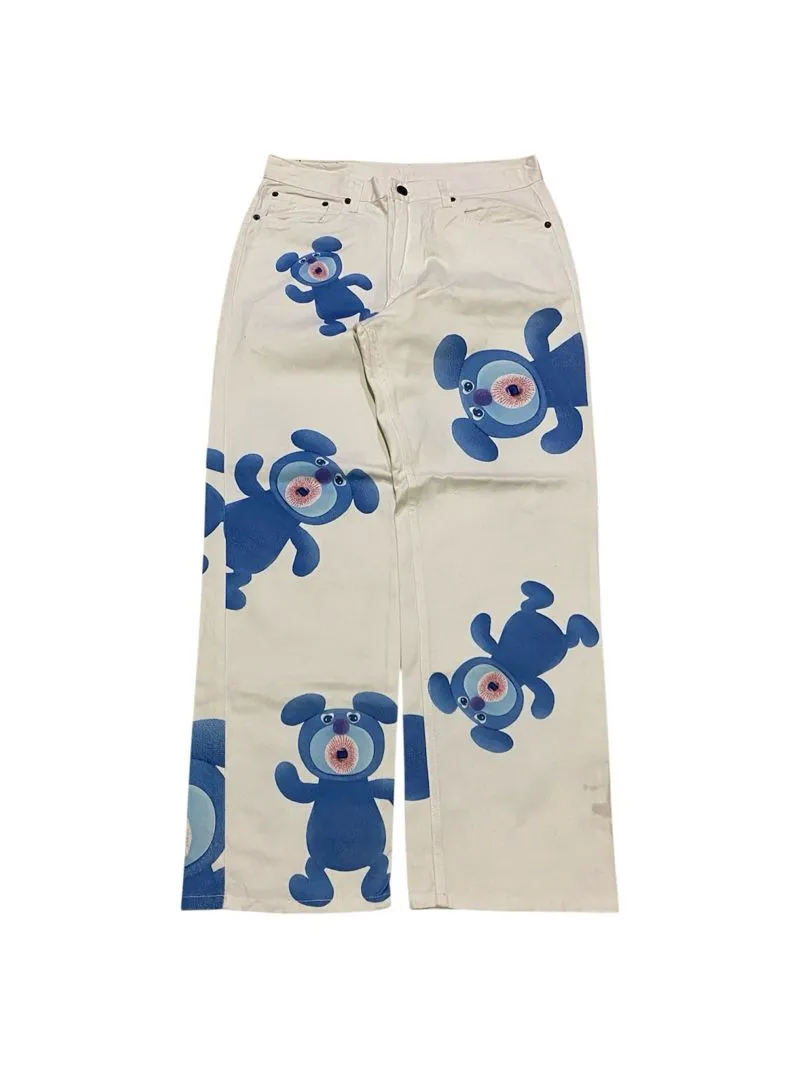 Streetwear Avant Garde Jeans Pria white photo 1