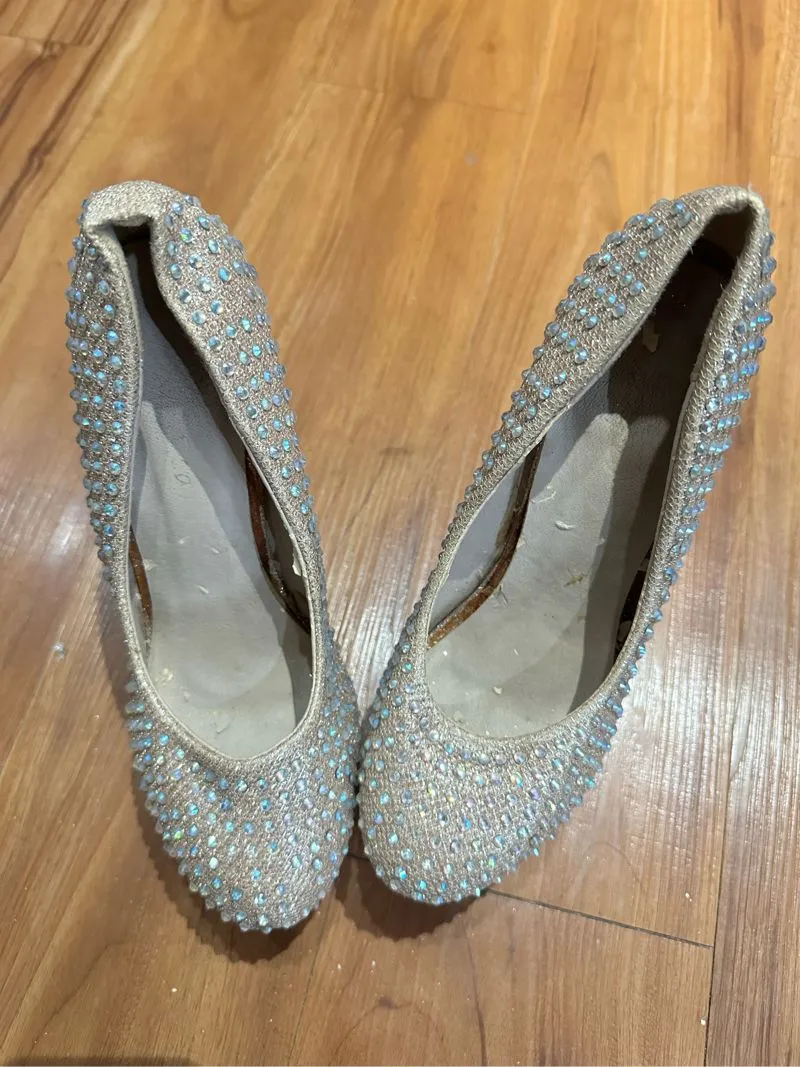 Fairy Cosplay Heels Wanita gold silver photo 1