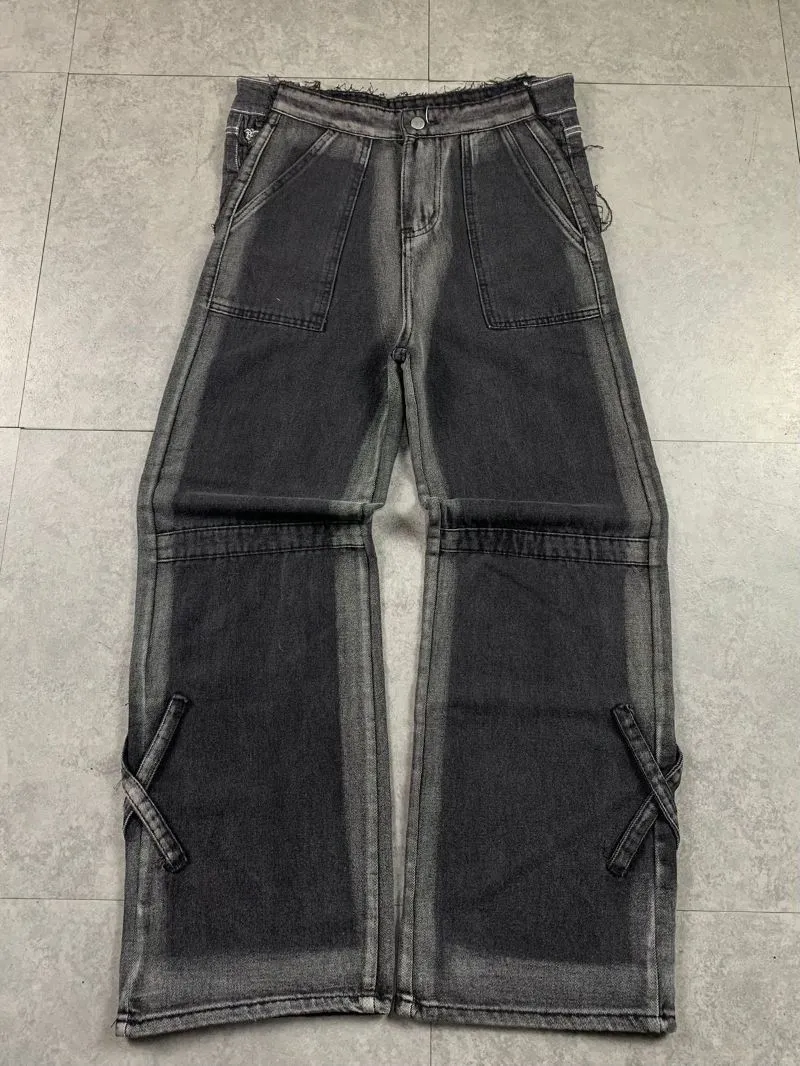 Vintage Y2K Jeans Pria white black photo 1