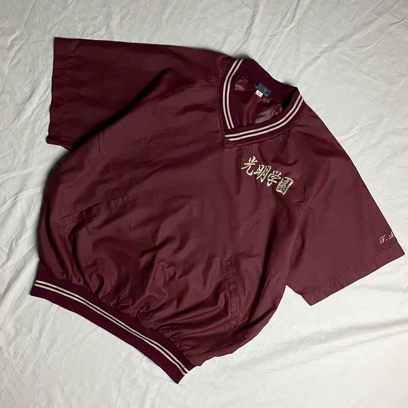 Streetwear Sportswear Jersey Pria burgundy photo 1