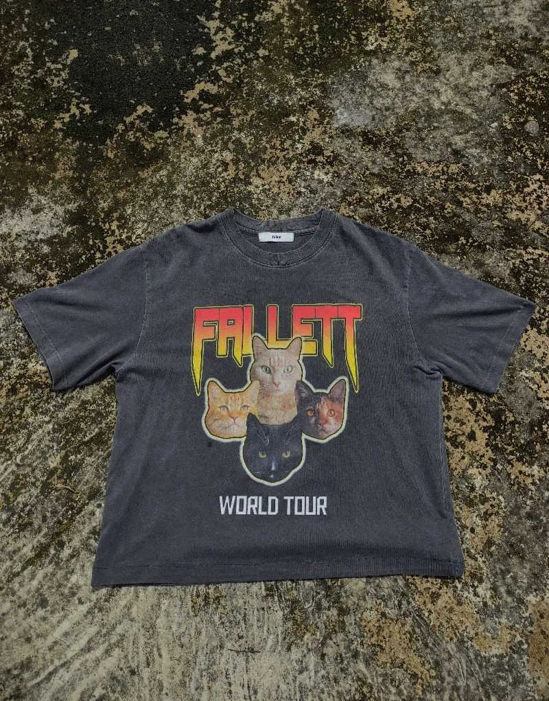 Fallett Vintage T-shirt Pria gray photo 1