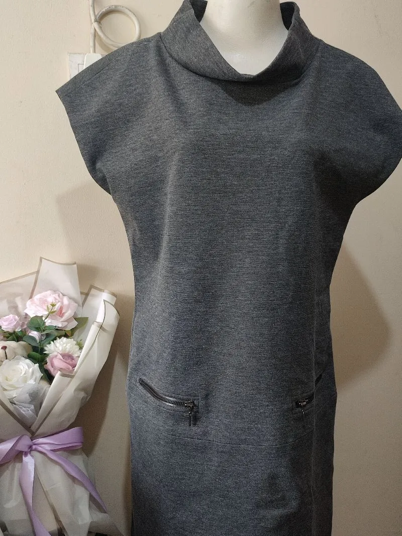 American Apparel Minimalist Midi dress Wanita gray photo 1