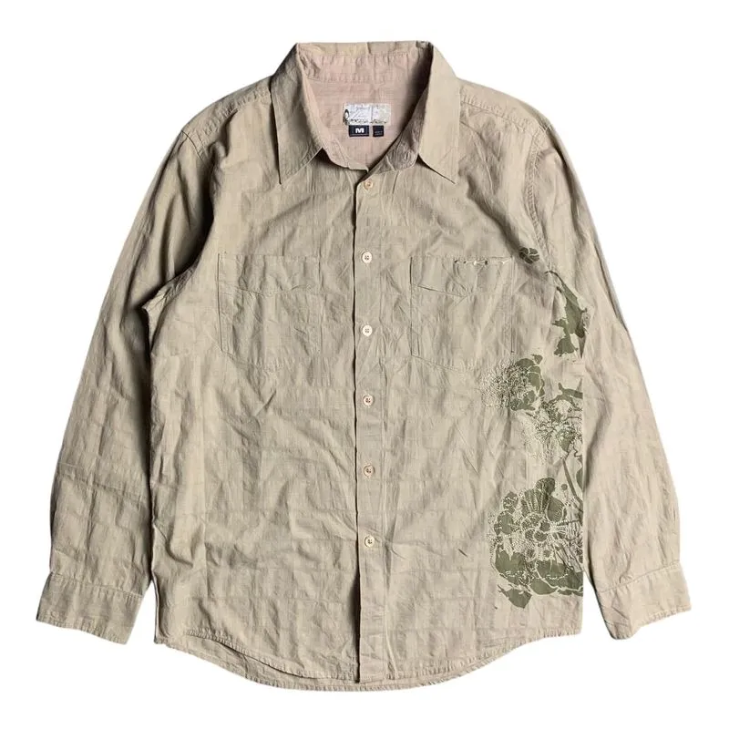 Oakley Streetwear Y2K Formal shirt Pria tan cream photo 1