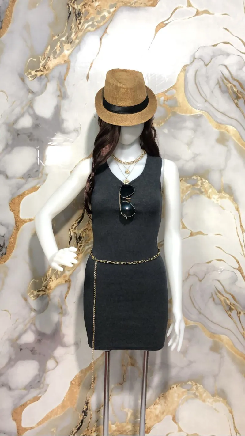Casual Evening dress Wanita gray photo 1