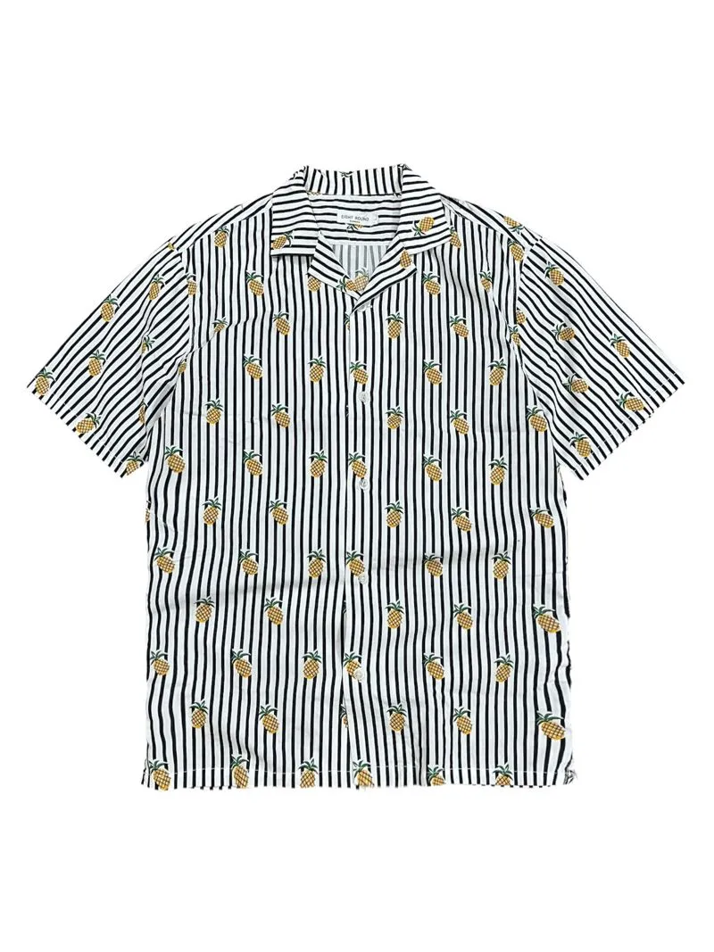 Minimalist Casual Casual shirt Pria white black photo 1