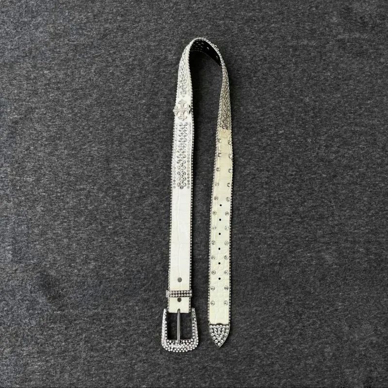 Y2K Emo Belt Pria white photo 1