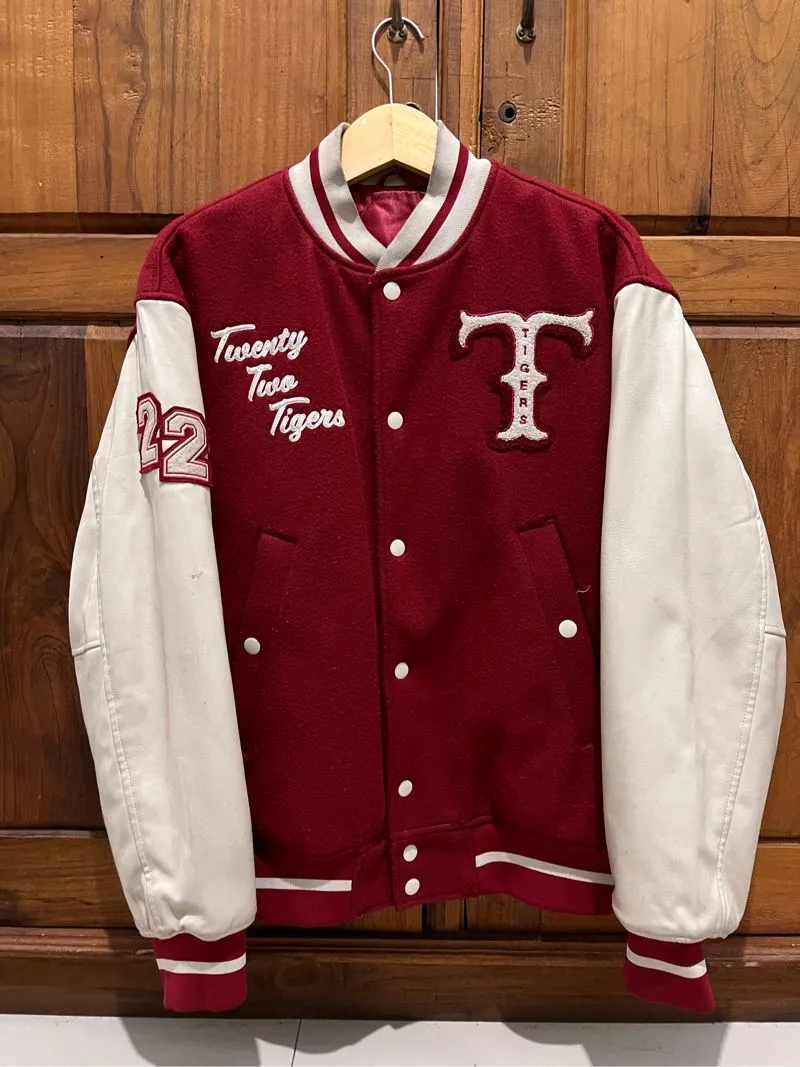 H&M Streetwear Luxury Leather jacket Pria red photo 1