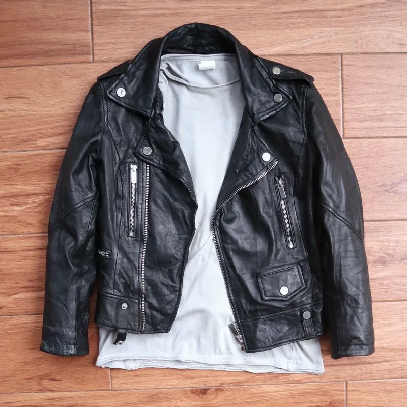 Biker Casual Leather jacket Wanita black photo 1