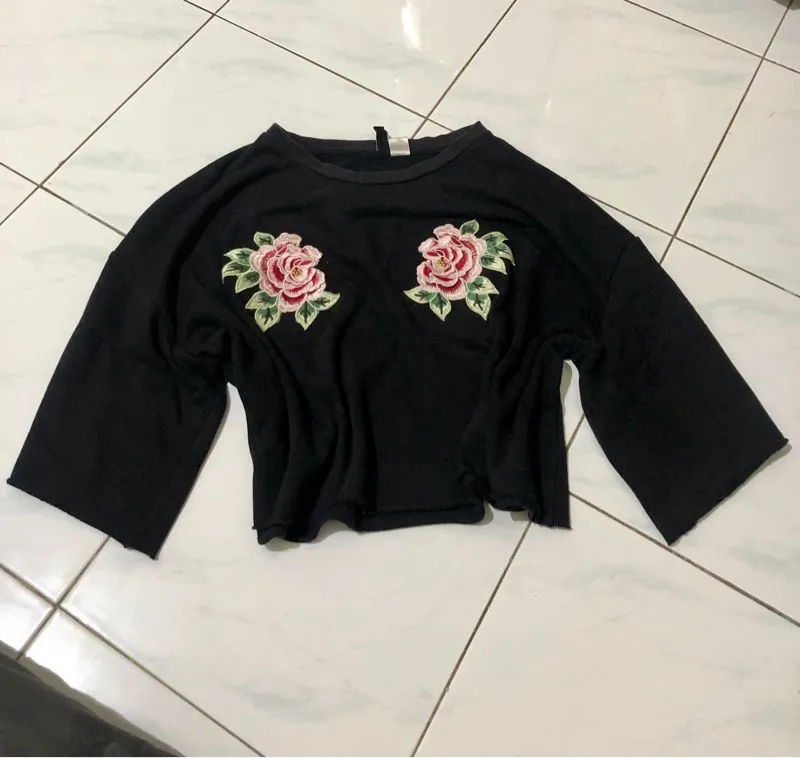 H&M Casual T-shirt Wanita black photo 1