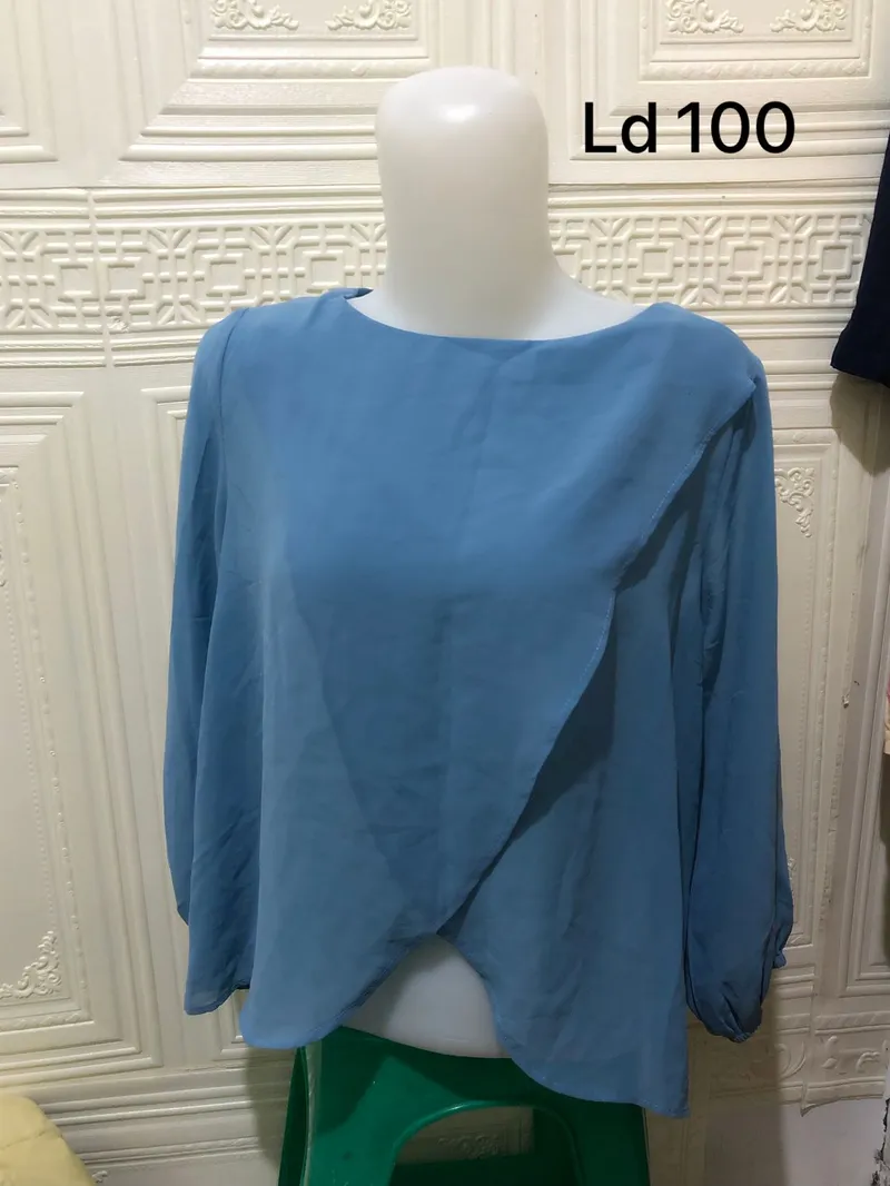 Casual Blouse Wanita blue photo 1