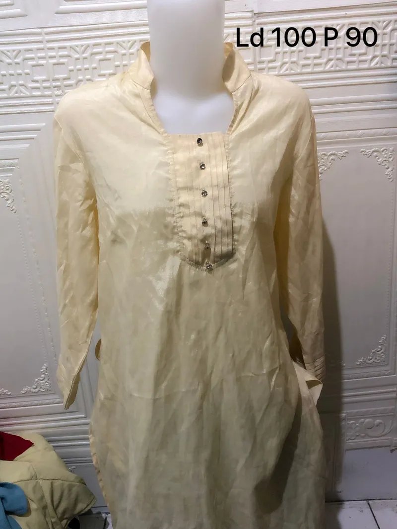 Muslim Midi dress Wanita cream photo 1