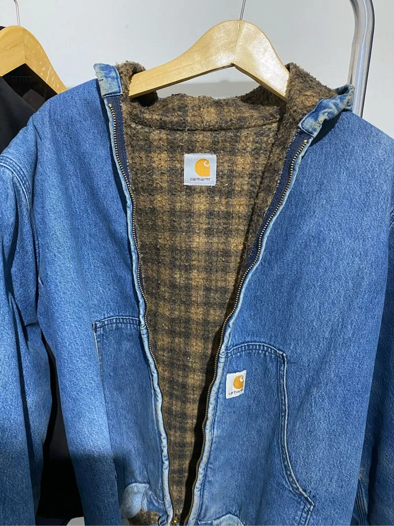 Carhartt Vintage Y2K Denim jacket Pria tan blue photo 1