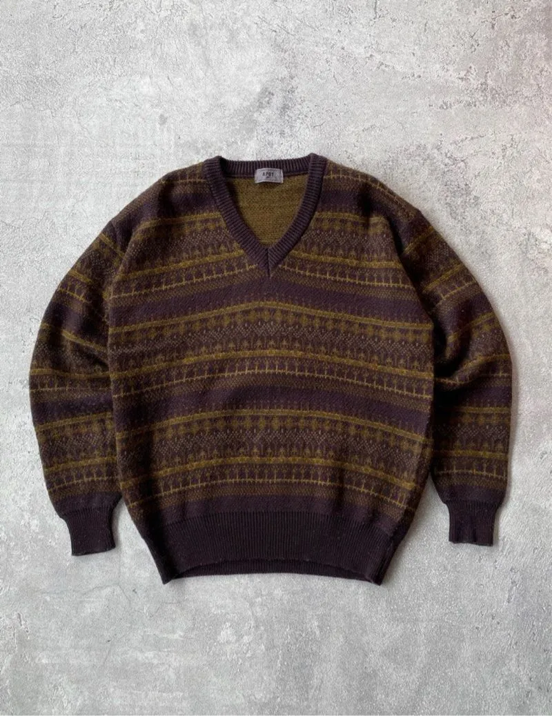 Casual Formal shirt Pria brown photo 1