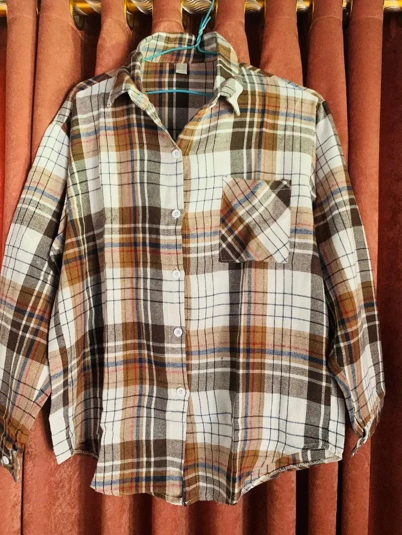 Casual T-shirt Wanita brown photo 1