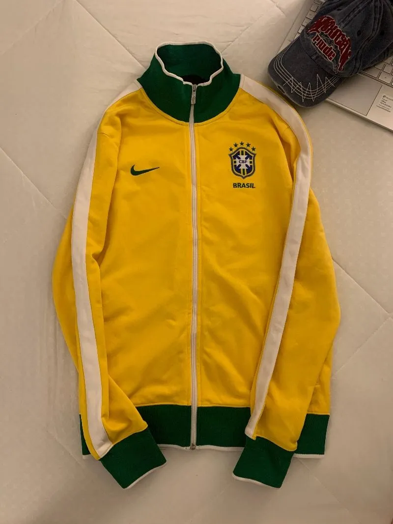 Nike Vintage Sportswear Track jacket Pria green yellow photo 1
