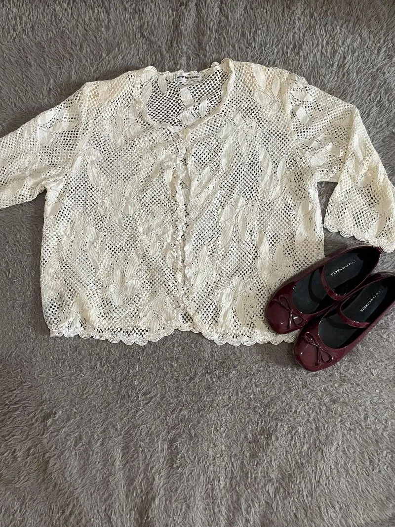 Vintage Denim jacket Wanita white photo 1
