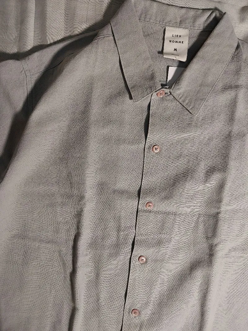 Lafudge Streetwear Casual shirt Pria gray photo 1