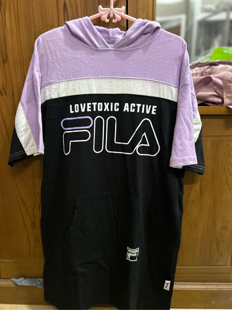 Fila Casual T-shirt Wanita purple black photo 1