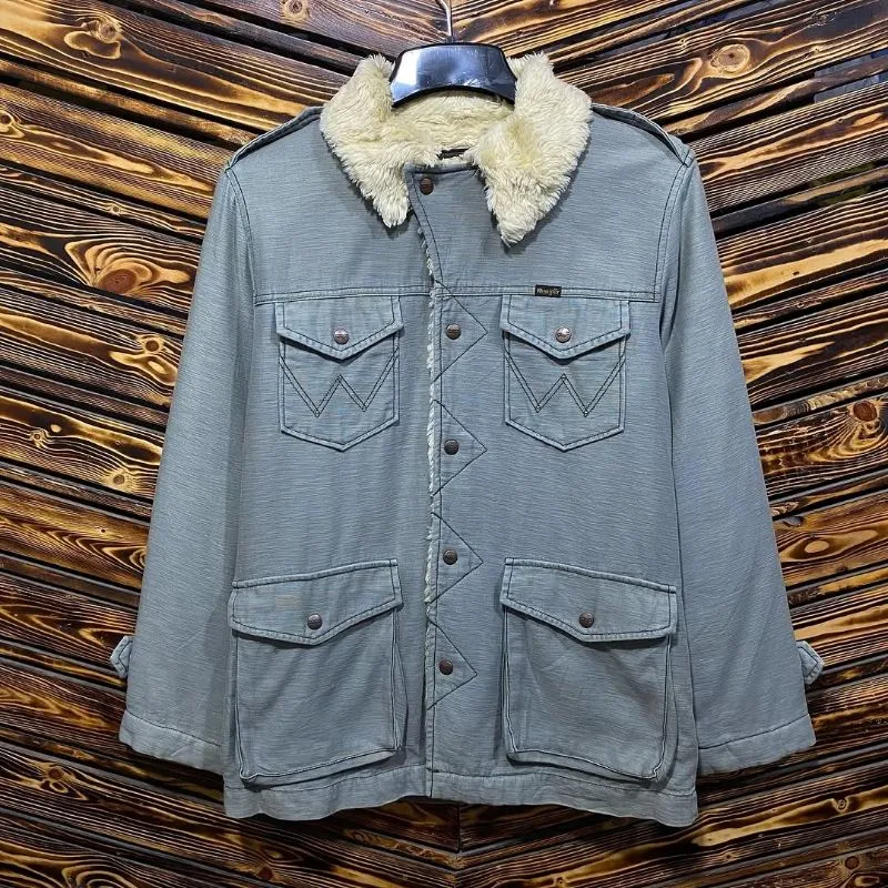 Wrangler Vintage Casual Denim jacket Pria gray photo 1