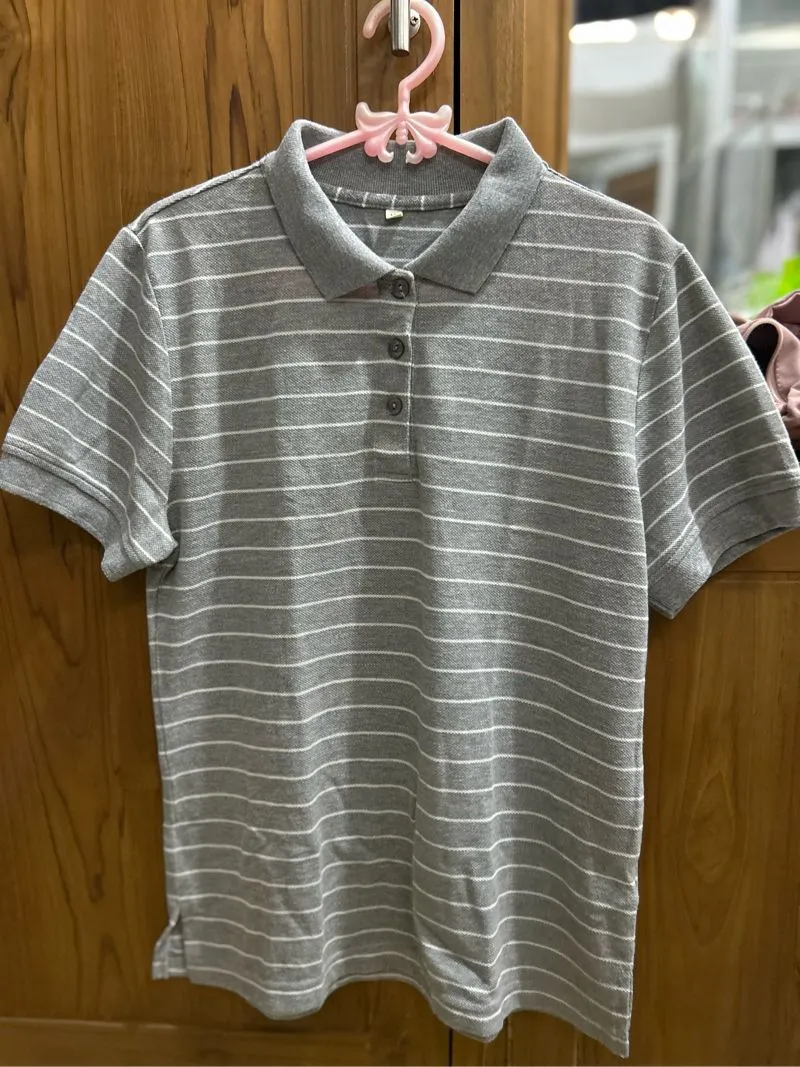 Casual T-shirt Wanita white gray photo 1