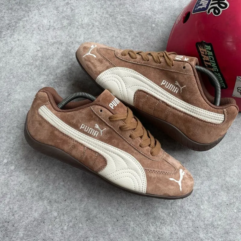Puma Indie Casual Sneakers Pria white brown photo 1