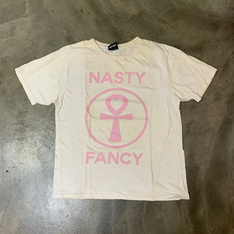 Nasty Fancy Club Streetwear Y2K T-shirt Pria white photo 1
