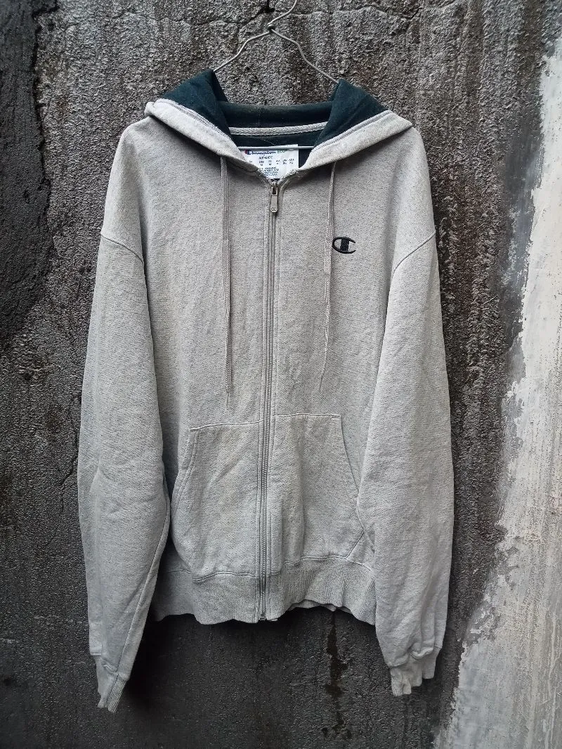 Champion Streetwear Casual Hoody Pria gray photo 1