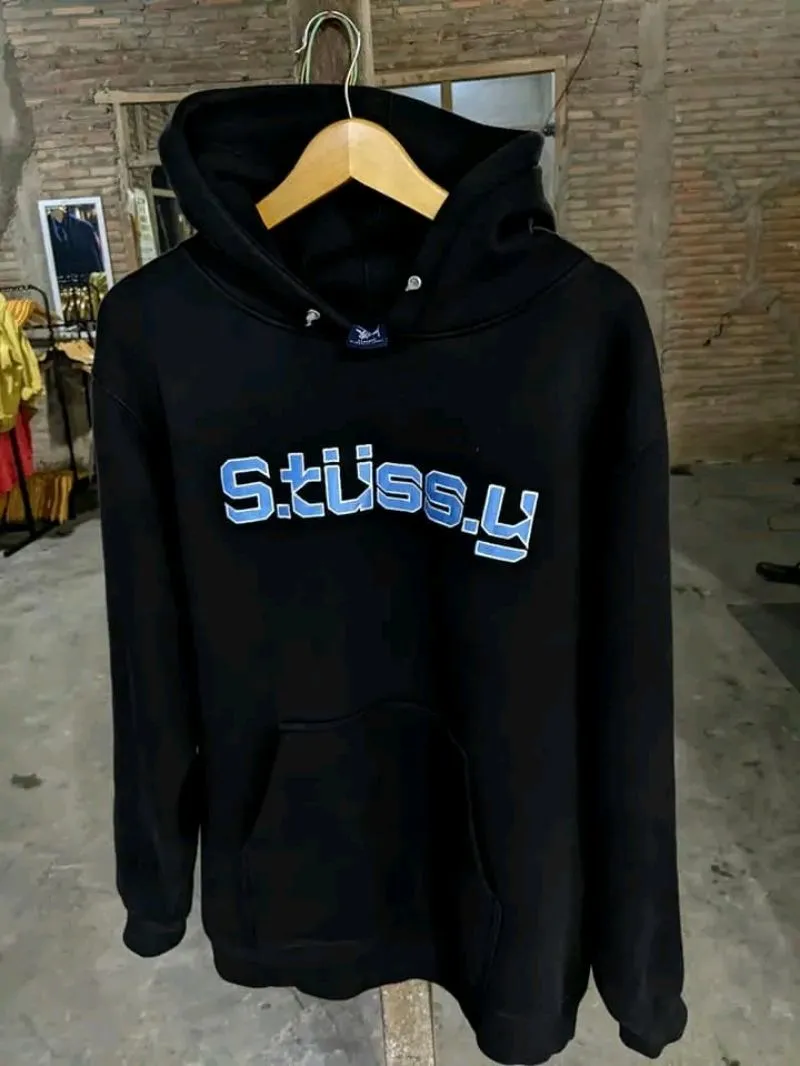 Stussy Y2K Minimalist Track jacket Pria black photo 1