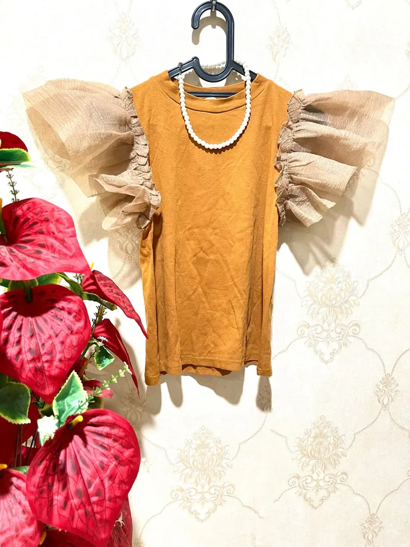 Casual T-shirt Wanita brown photo 1
