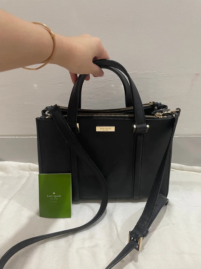 Kate Spade Luxury Bags purse Wanita black Preloved