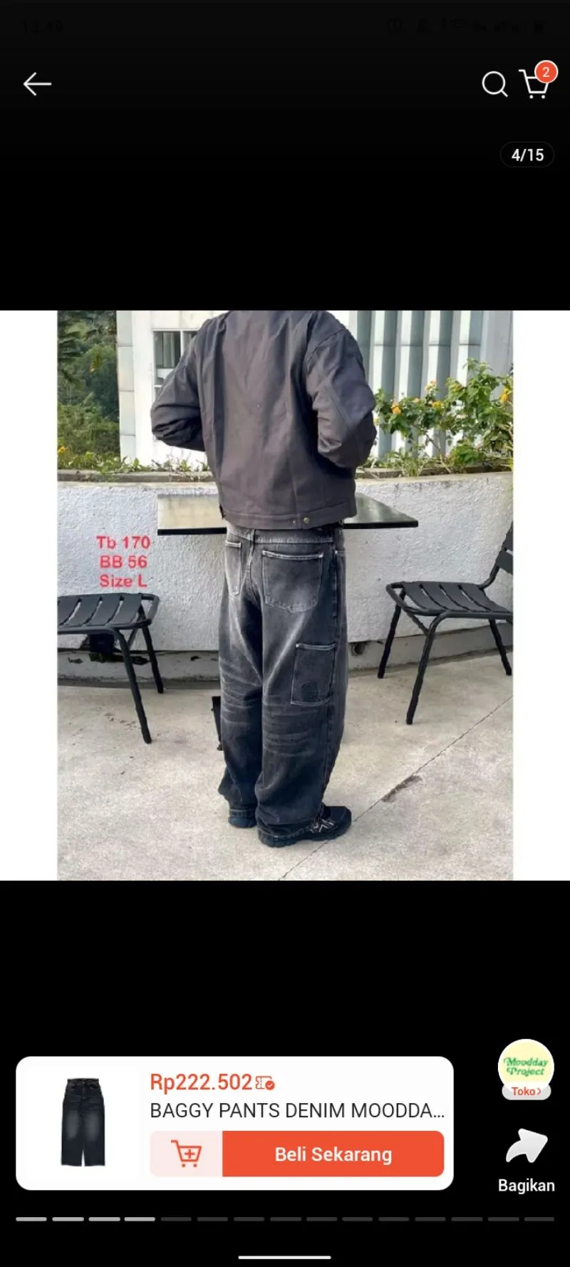 Y2K Jeans Pria black photo 1