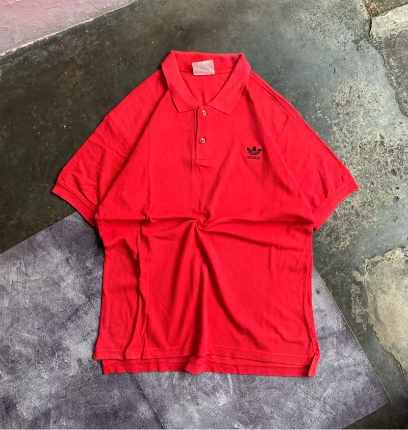 Adidas Casual Polo shirt Pria red photo 1
