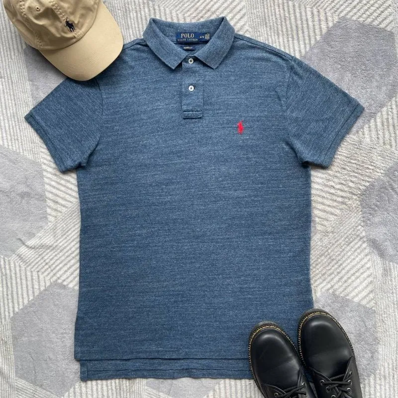 Polo Ralph Lauren Luxury Minimalist Polo shirt Pria blue photo 1