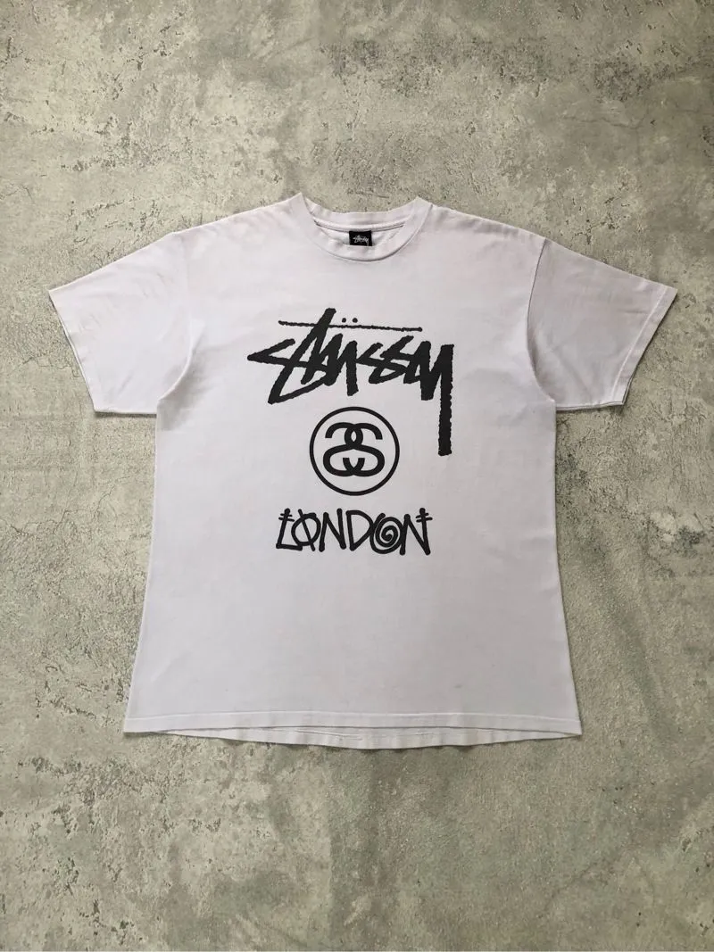 Stussy Streetwear T-shirt Pria white black photo 1