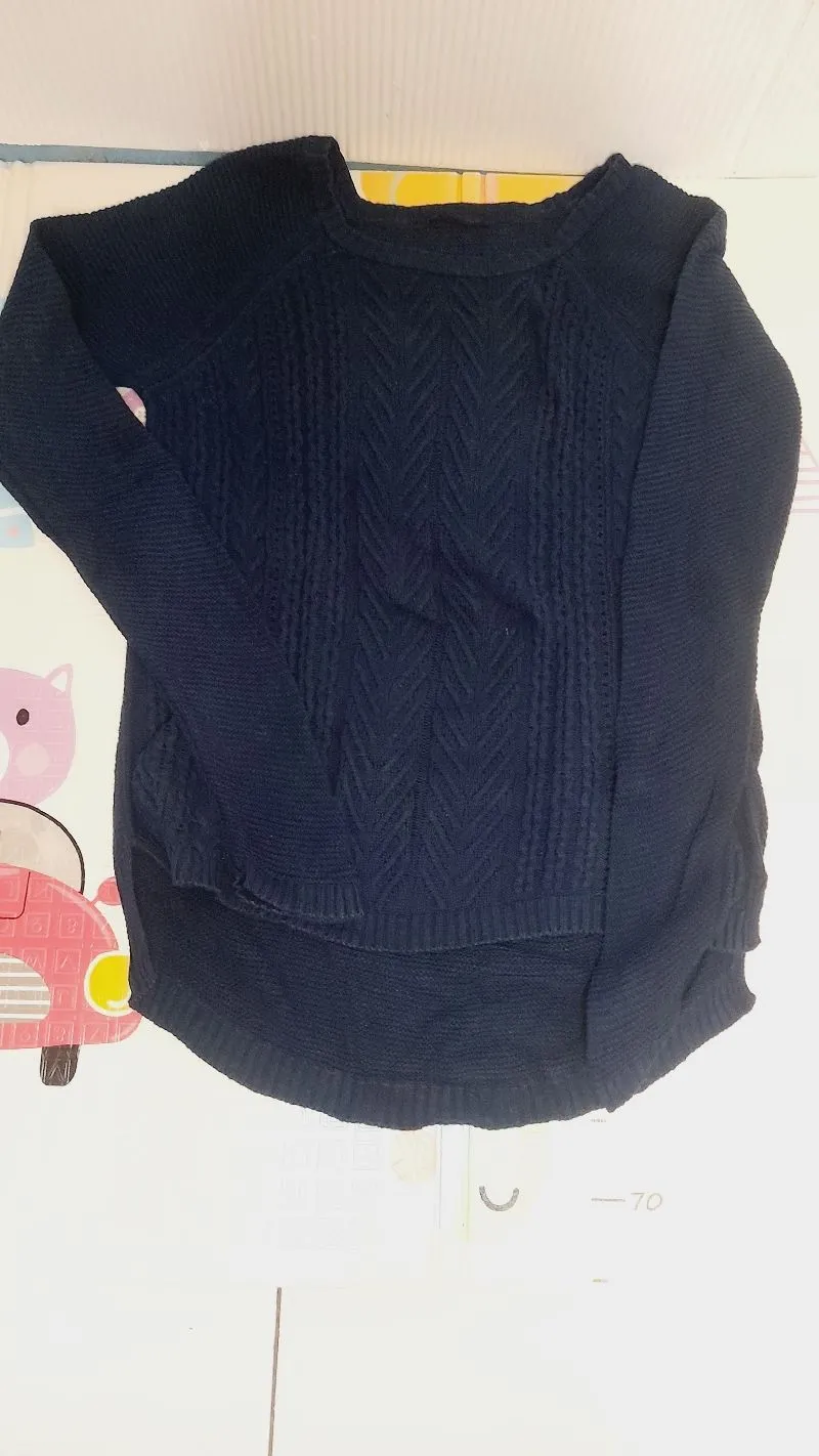 Stradivarius Casual Sweater Wanita navy photo 1
