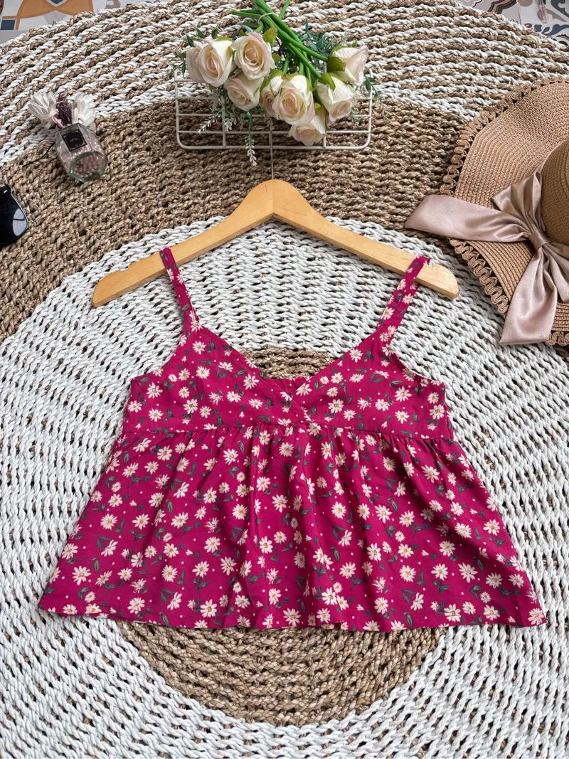 Casual Crop top Wanita multicolor photo 1