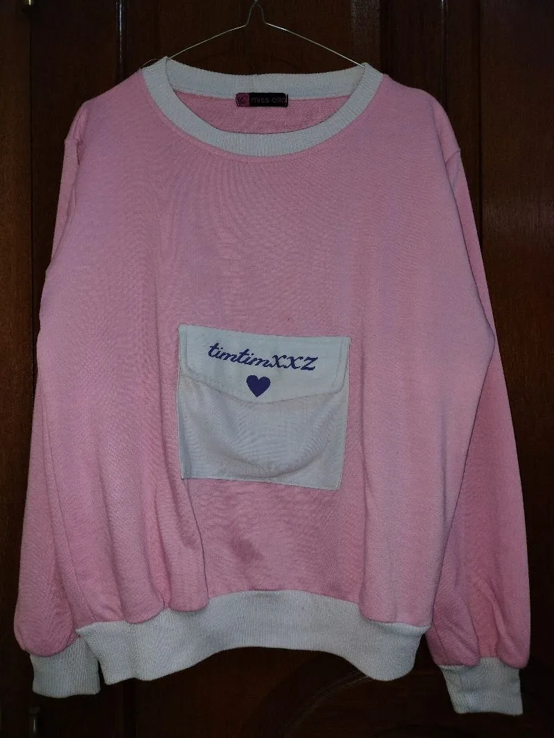 Coquette Sweater Wanita white pink photo 1