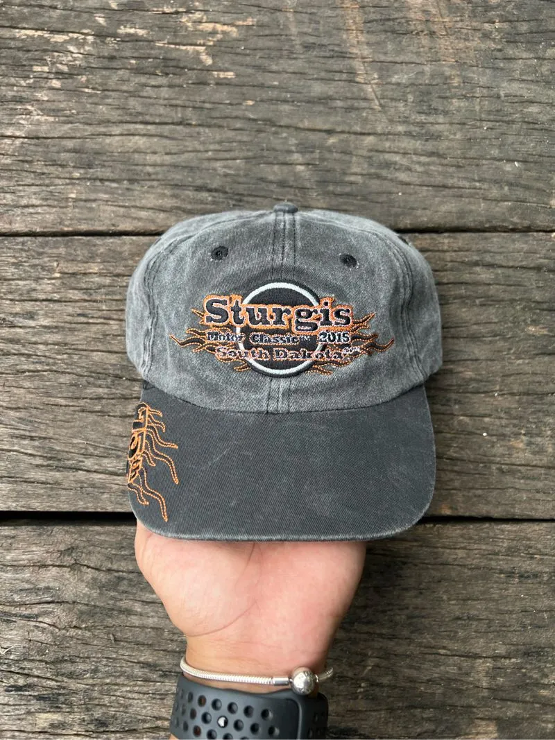 Vintage Biker Hat Pria gray photo 1