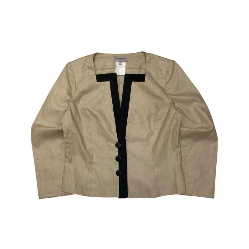 Givenchy Luxury Avant Garde Blazer Wanita tan photo 1