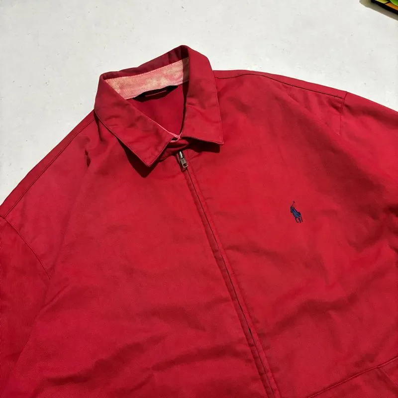 Polo Ralph Lauren Y2K Casual Harrington jacket Pria red