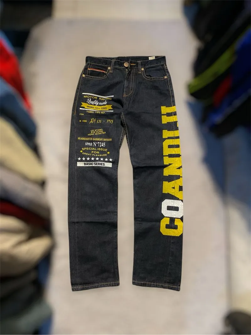 CO&LU Vintage Biker Jeans Pria black photo 1