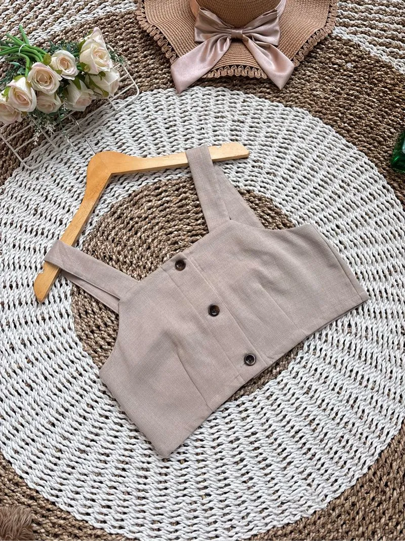 Casual Vest Wanita tan photo 1
