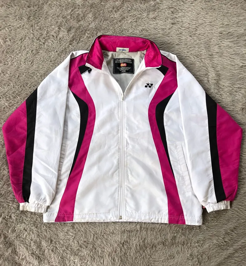 Yonex Sportswear Casual Windbreaker Pria white pink photo 1