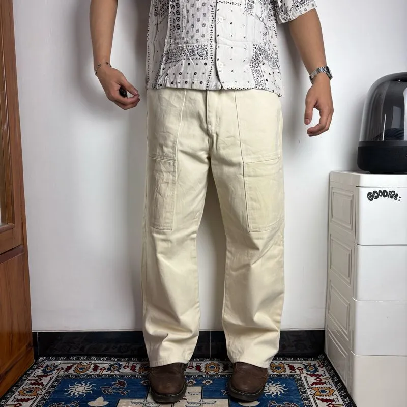 Streetwear Casual Jeans Pria white photo 1