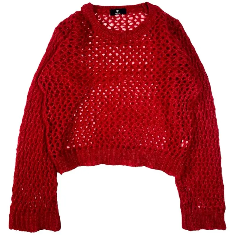 SUPER LOVERS Vintage Y2K Sweater Wanita red photo 1