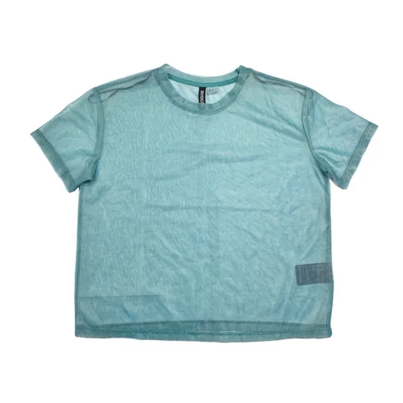 H&M Y2K Casual Shirt Wanita green blue photo 1