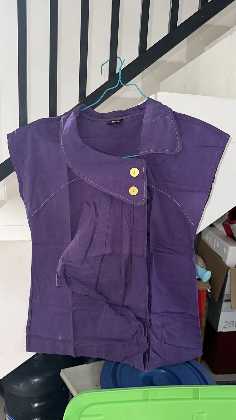 Vintage Casual Vest Wanita purple photo 1