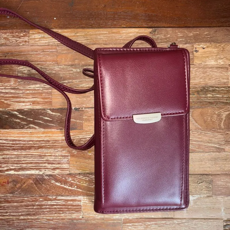 Jims Honey Minimalist Casual Shoulder bag Wanita burgundy red photo 1