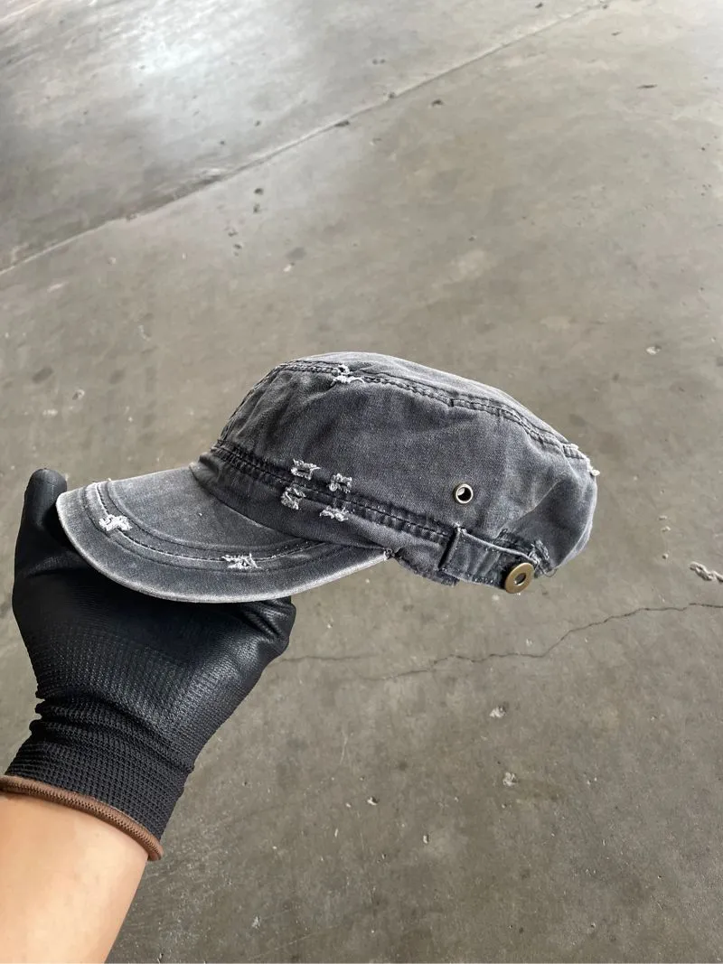 Vintage Grunge Hat Pria black gray photo 1